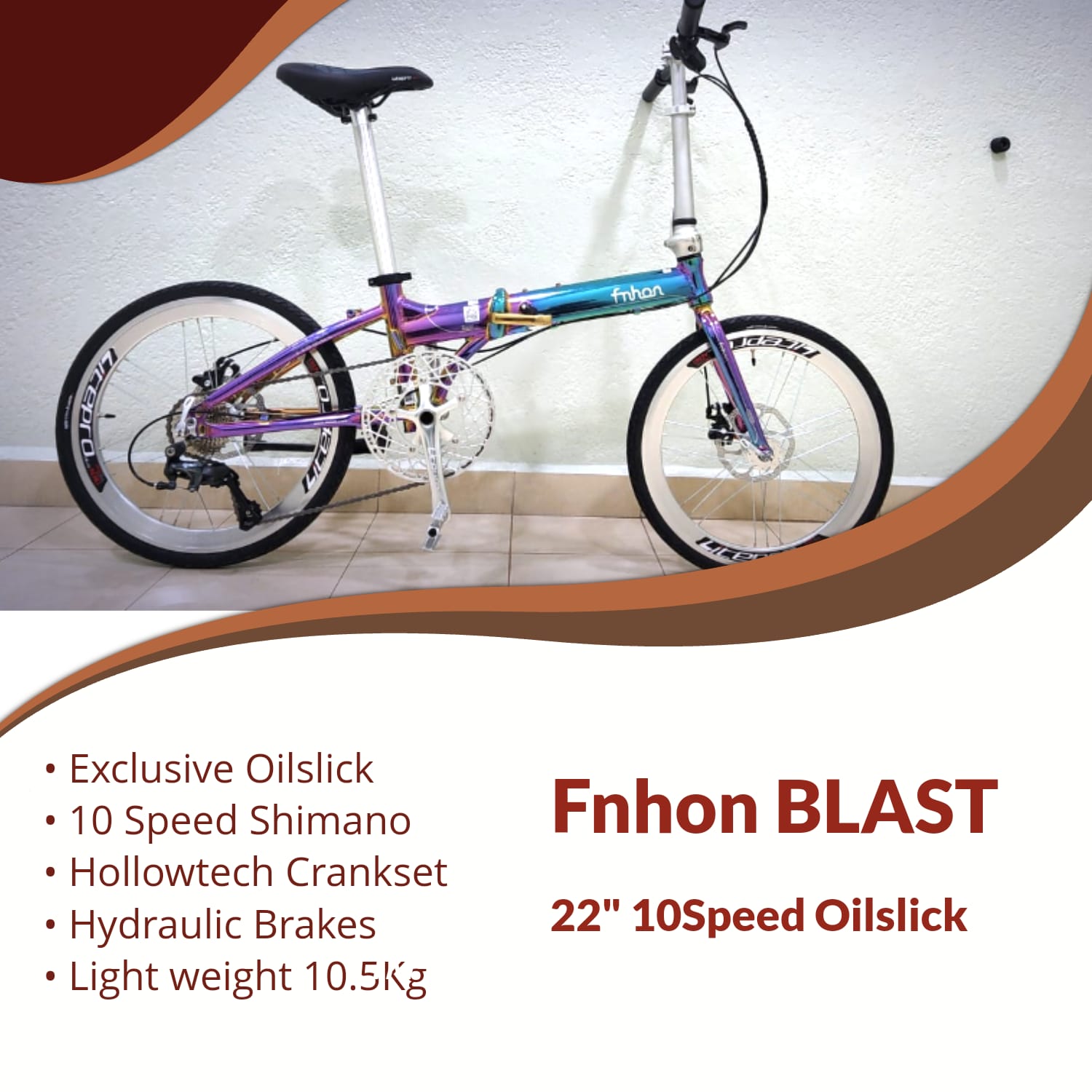 FNHON BLAST | 22", 10 Speed, Hollowtech, Hydraulic/Mechanical