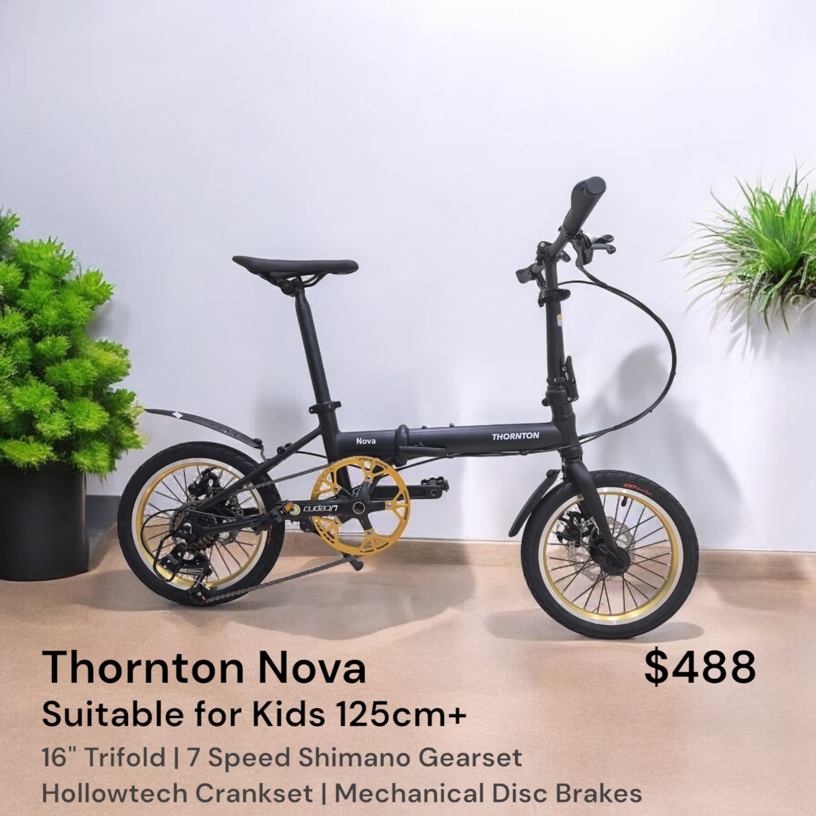 THORNTON NOVA | 16" Bifold, Mechanical | Suitable for Kids