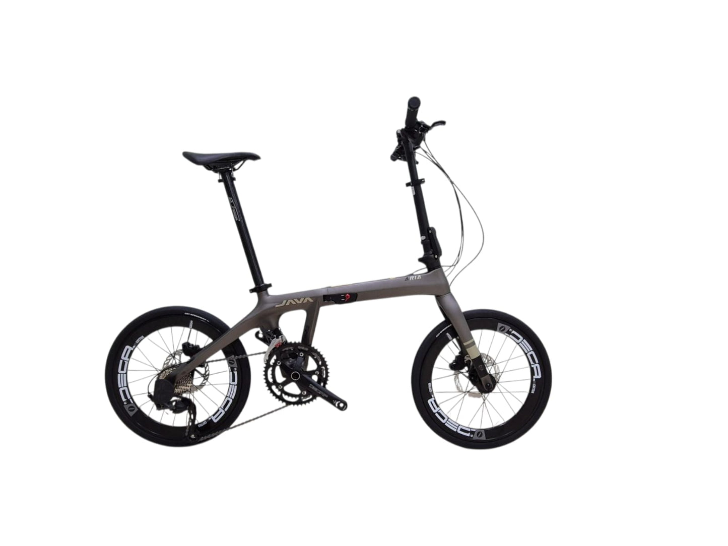 Java Aria | Carbon Frame | 20" Bifold, 9x2 Shimano Gearset, Hollowtech Crankset, Hydraulic Brakes | Foldable Bicycle