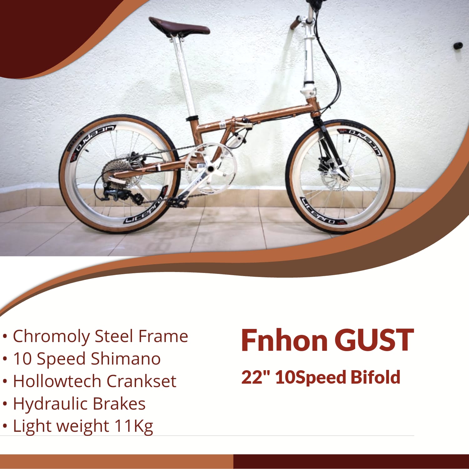FNHON GUST | 16/20/22", 10 Speed, Hollowtech, Hydraulic/Mechanical