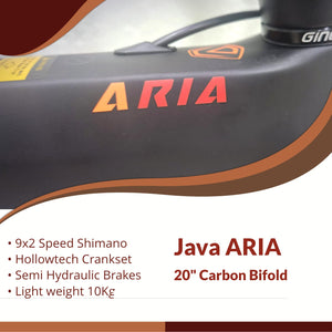 JAVA ARIA | Carbon Frame. 20", 18 Speed, Hollowtech, Semi Hydraulic