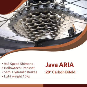 JAVA ARIA | Carbon Frame. 20", 18 Speed, Hollowtech, Semi Hydraulic