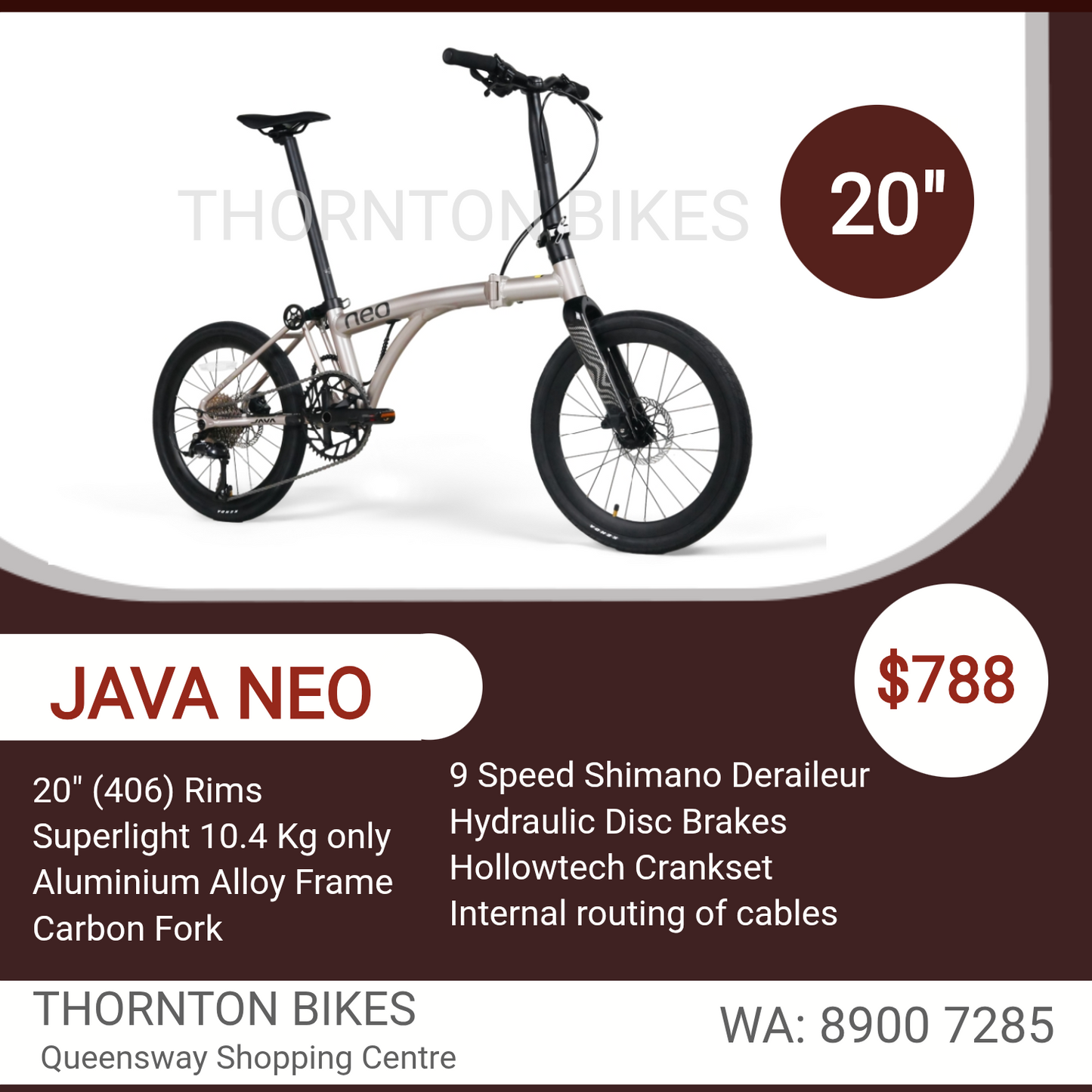 Java Neo 20" Trifold