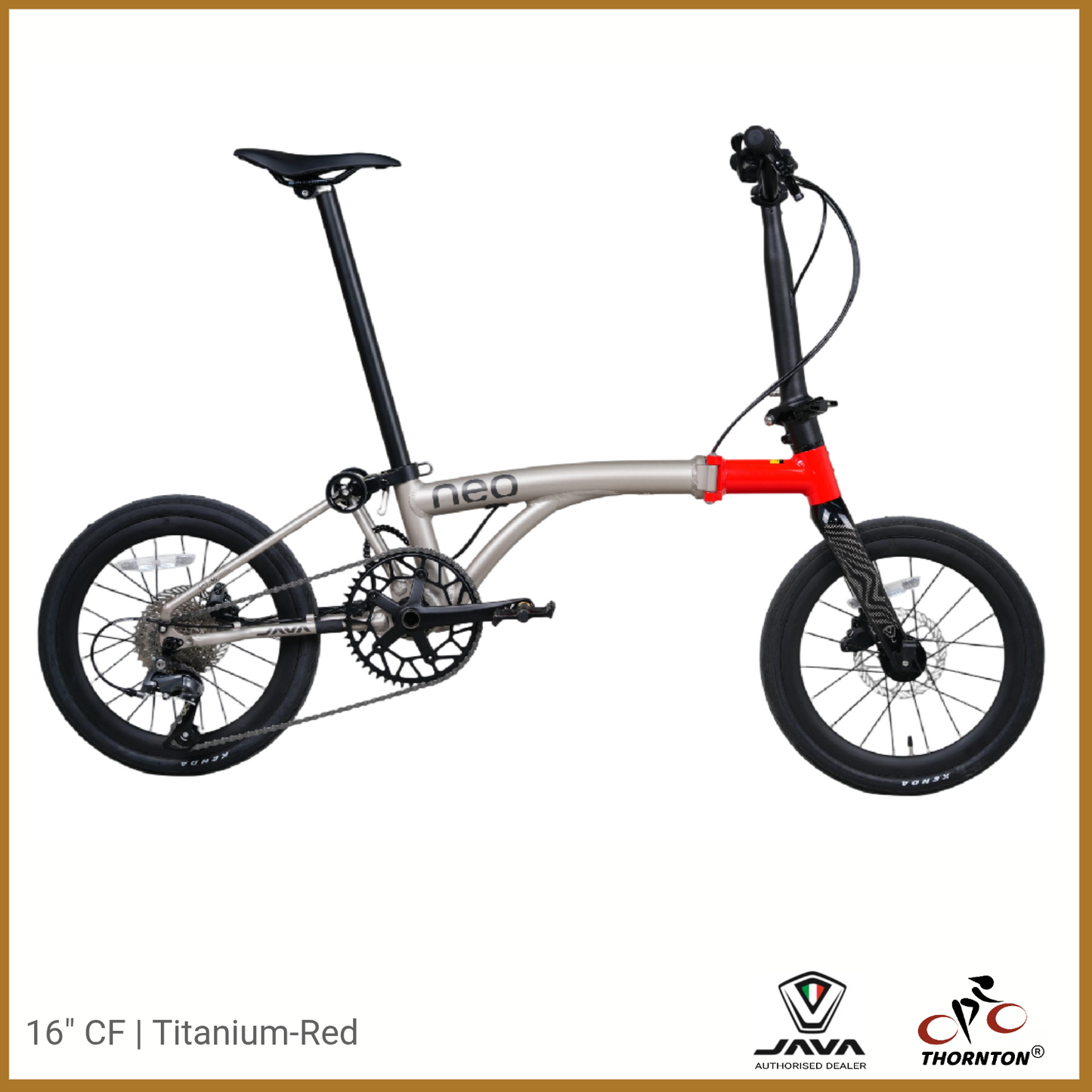 16" Java Neo 3 - Carbon Fork | Trifold Foldable Bicycle