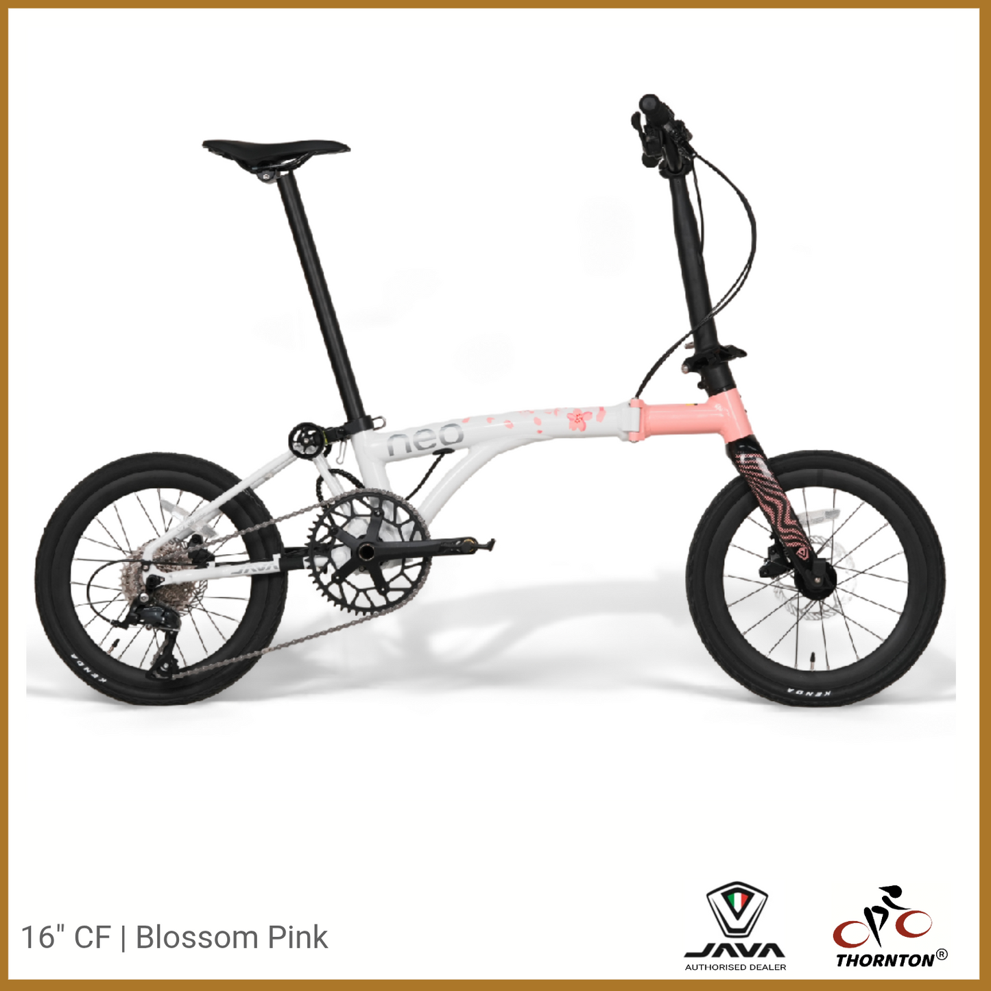 16" Java Neo 3 - Carbon Fork | Trifold Foldable Bicycle