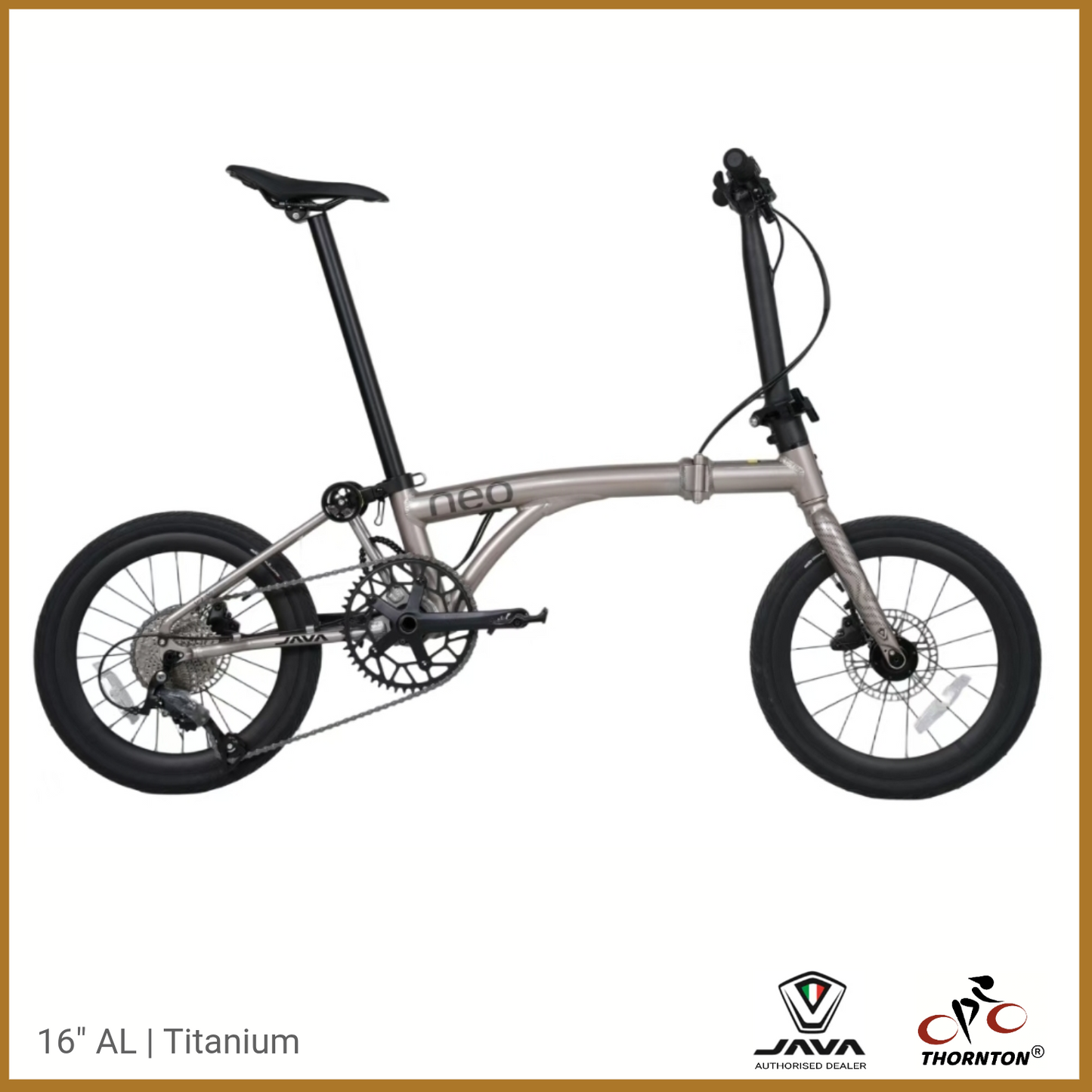 16" Java Neo 3 Aluminum | Trifold Foldable Bicycle