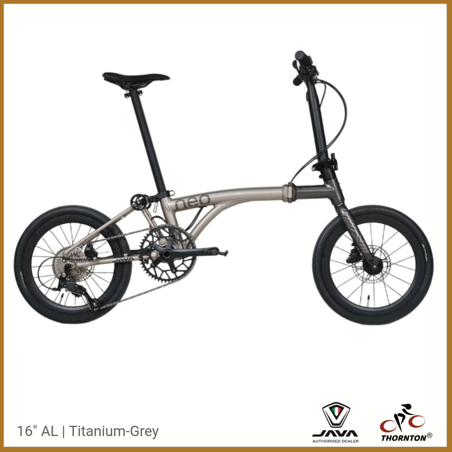 16" Java Neo 3 Aluminum | Trifold Foldable Bicycle