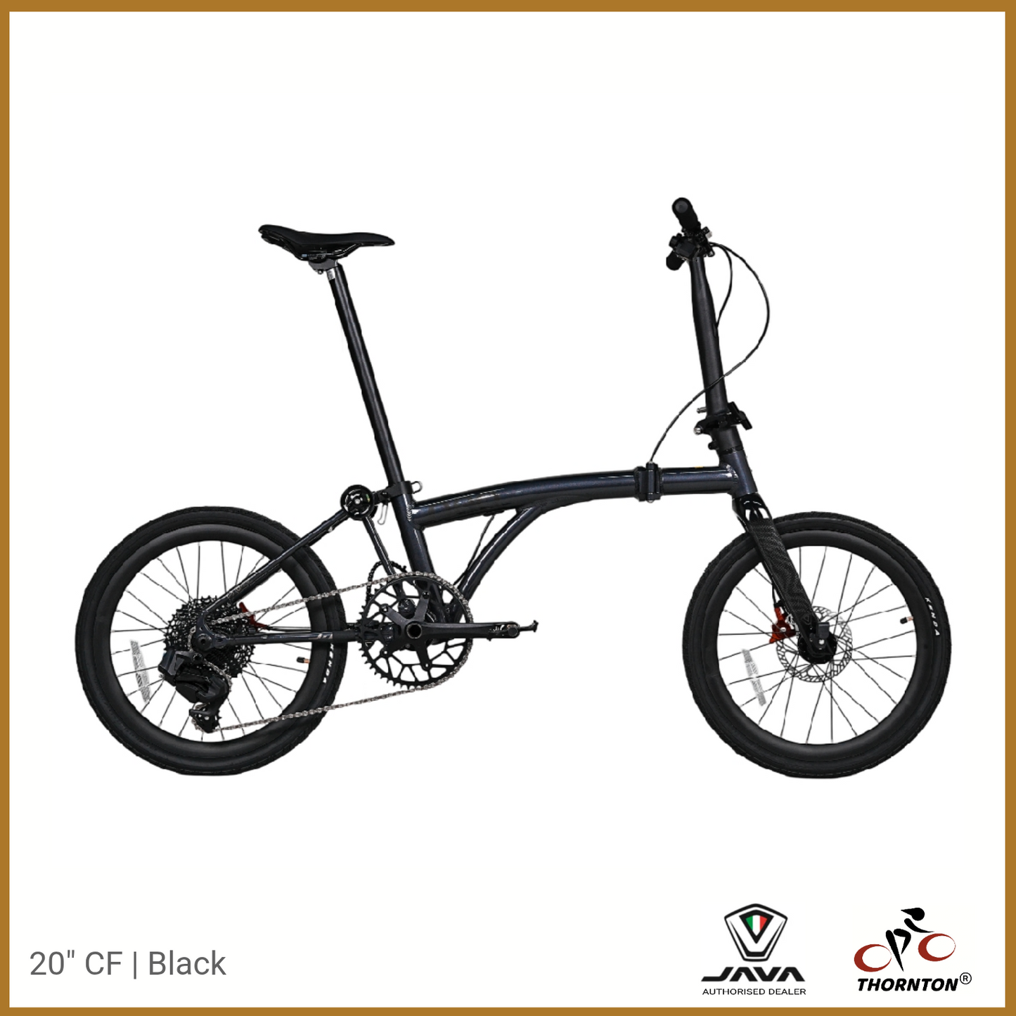 20" Java Neo 3 Carbon Fork| Upgraded Model | Trifold Foldable Bicycle