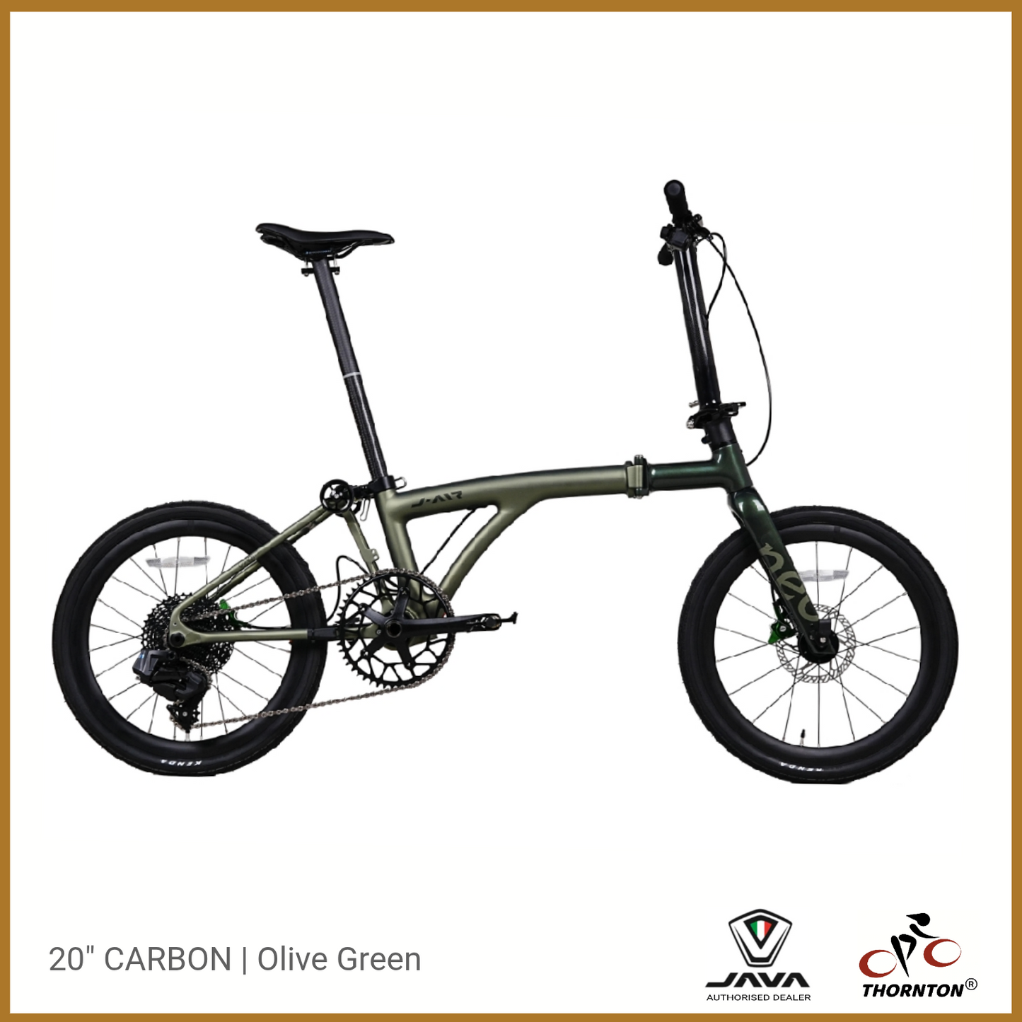 20" Java Neo J-Air Carbon | Trifold Foldable Bicycle